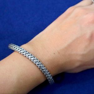 Handcrafted silver bracelet from Bali (7”)